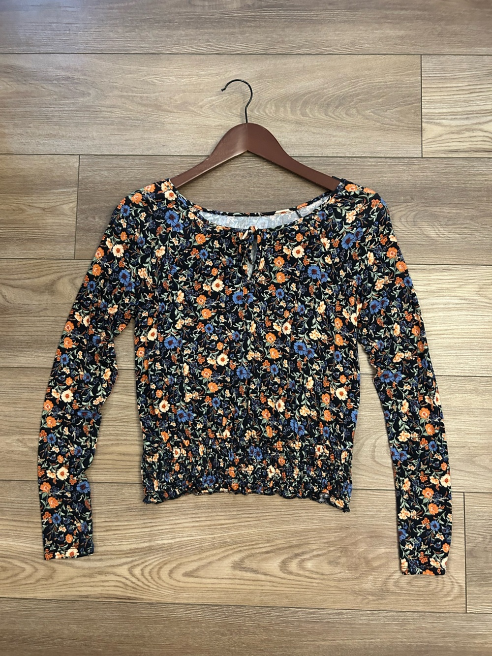 American Eagle Soft & Sexy Floral Smocked Top XS Boho